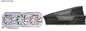 Yeston Atlantis Radeon RX 9070 XT 16G GDDR6 256bit 4nm Desktop computer PC Video Graphics Cards support PCI-Express 5.0 3*DP+1*HDMI-compatible ARGB graphics card CORSAIR Vengeance 64GB (2 x 32GB) 288-Pin PC RAM DDR5 5200 (PC5 41600) Desktop