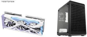 Yeston Sakura Nvidia GeForce RTX 5070 Graphics Card GDDR7 12G 192bit Gaming GPU PCI-Express 5.0 video cards Desktop computer PC video gaming graphics card Cooler Master Q300L V2 Micro-ATX Tower, Magnetic Patterned Dust Filter, USB 3.2 Gen 2