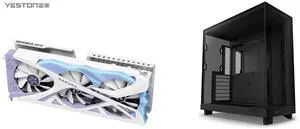 Yeston Sakura Nvidia GeForce RTX 5070 Graphics Card GDDR7 12G 192bit Gaming GPU PCI-Express 5.0 video cards Desktop computer PC video gaming graphics card NZXT H6 FLOW Compact Dual-Chamber Mid-Tower Airflow Case, Black, CC-H61FB-01