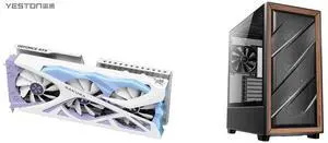 Yeston Sakura Nvidia GeForce RTX 5070 Graphics Card GDDR7 12G 192bit Gaming GPU PCI-Express 5.0 video cards Desktop computer PC video gaming graphics card Antec FLUX Wood, 5 x PWM Fans Included, High-Airflow Front Panel With Walnut Wood, Ty