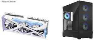 Yeston Sakura Nvidia GeForce RTX 5070 Graphics Card GDDR7 12G 192bit Gaming GPU PCI-Express 5.0 video cards Desktop computer PC video gaming graphics card Fractal Design Pop XL Air RGB Black TG ATX High-Airflow Clear Tempered Glass Window F