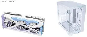 Yeston Sakura Nvidia GeForce RTX 5070 Graphics Card GDDR7 12G 192bit Gaming GPU PCI-Express 5.0 video cards Desktop computer PC video gaming graphics card LIAN LI O11 EVO RGB  White Aluminum / Steel / Tempered Glass ATX Mid Tower Computer C