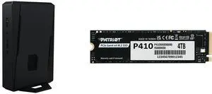 ASUS NUC 15 Performance Barebone Kit Mini PC with Intel Core Ultra 7 (Series 2), NVIDIA GeForce RTX 5060 Mobile GPU, Dual channel DDR5 RAM, Dual Storage Design, Thunderbolt 4 Patriot P410 SSD M.2 2280 4TB Gen 4 PCI-Express 4.0 x4 P410P4TBM2