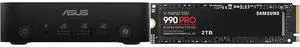 ASUS ExpertCenter PN54 Barebone Mini PC with AMD Ryzen AI 5 340 Processor, Dual Channel DDR5 RAM, Dual Storage Design, WiFi 7 & BT 5.4, Voice Command, Toolless Chassis Access (PN54-BB5000ETL-A) SAMSUNG 990 PRO 2TB SSD, PCIe Gen4 M.2 2280, S ASUS ExpertCenter PN54 Barebone Mini PC with AMD Ryzen AI 5 340 Processor, Dual Channel DDR5 RAM, Dual Storage Design, WiFi 7 & BT 5.4, Voice Command, Toolless Chassis Access (PN54-BB5000ETL-A) SAMSUNG 990 PRO 2TB SSD, PCIe Gen4 M.2 2280, S