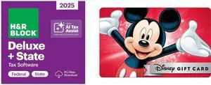 H&R Block Tax Software Deluxe + State 2025 PC/Mac [Download] Bundle Purchase Only Disney $10 Gift Card (Email Delivery)