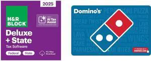 H&R Block Tax Software Deluxe + State 2025 PC/Mac [Download] Bundle Purchase Only Domino's $10 Gift Card (Email Delivery)