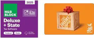 H&R Block Tax Software Deluxe + State 2025 PC/Mac [Download] Bundle Purchase Only The Home Depot $10 Gift Card (Email Delivery)