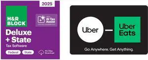 H&R Block Tax Software Deluxe + State 2025 PC/Mac [Download] Bundle Purchase Only Uber $10 Gift Card (Email Delivery)