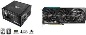 ASRock Steel Legend SL-850G 850W 80 PLUS GOLD & Cybenetics PLATINUM Full Modular Power Supply, ATX3.1 & PCIe5.1 Ready with Dual Color 12V-2x6 Cable, 10 Years Warranty ASRock Challenger Radeon RX 9070 XT 16GB GDDR6 PCI Express 5.0 x16 Graphi
