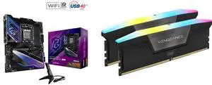 Motherboard Memory Combo -  ASRock X870E Nova WiFi Bundle with  Corsair CMH32GX5M2N6400C36