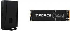 ASUS NUC 15 Performance Barebone Kit Mini PC with Intel Core Ultra 9 (Series 2), NVIDIA GeForce RTX 5070 Mobile GPU, Dual channel DDR5 RAM, Dual Storage Design, Thunderbolt 4 Team Group T-FORCE G50 M.2 2280 512GB PCIe 4.0 x4 with NVMe 1.4 T