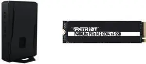 ASUS NUC 15 Performance Barebone Kit Mini PC with Intel Core Ultra 9 (Series 2), NVIDIA GeForce RTX 5070 Mobile GPU, Dual channel DDR5 RAM, Dual Storage Design, Thunderbolt 4 Patriot P400 Lite M.2 PCIe Gen 4 x4 SSD - 2TB Solid State Drive -