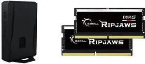 ASUS NUC 15 Performance Barebone Kit Mini PC with Intel Core Ultra 9 (Series 2), NVIDIA GeForce RTX 5070 Mobile GPU, Dual channel DDR5 RAM, Dual Storage Design, Thunderbolt 4 G.SKILL Ripjaws SO-DIMM 32GB (2 x 16GB) 262-Pin DDR5 SO-DIMM DDR5