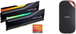 G.SKILL Trident Z5 Neo RGB Series 128GB (2 x 64GB) 288-Pin PC RAM DDR5 6000 (PC5 48000) Desktop Memory Model F5-6000J3444F64GX2-TZ5NR SanDisk Extreme PRO with USB4, 4TB, 40Gbps, up to 3800 MB/s read speed and up to 3700MB/s write speed G.SKILL Trident Z5 Neo RGB Series 128GB (2 x 64GB) 288-Pin PC RAM DDR5 6000 (PC5 48000) Desktop Memory Model F5-6000J3444F64GX2-TZ5NR SanDisk Extreme PRO with USB4, 4TB, 40Gbps, up to 3800 MB/s read speed and up to 3700MB/s write speed
