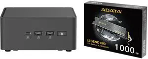 ASUS NUC 15 Pro RNUC15CRHC70000U Mini PC Barebone System + AData Legend 860 PCIe 1TB  Gen4 x4 M.2 2280 SSD Solid State Disk Model SLEG-860-1000GCS