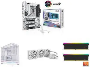 [Bundle] ASUS Z790-AYW WIFI W II, Montech HS02 (W) Case, Montech HyperFlow Silent 360 White Aio, 32GB V-Color Manta XSky 6000 mhz CL 36 - $400