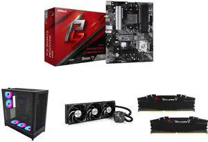 Motherboard Computer Case CPU Cooler Memory Combo - ASRock B550 Phantom Gaming 4/ac Bundle with Montech HS01 PRO (B) and Montech HyperFlow Silent 360 Black and G.SKILL F4-3200C16D-32GVK Motherboard Computer Case CPU Cooler Memory Combo - ASRock B550 Phantom Gaming 4/ac Bundle with Montech HS01 PRO (B) and Montech HyperFlow Silent 360 Black and G.SKILL F4-3200C16D-32GVK