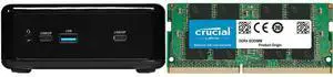 ASRock NUC BOX-N97 Black Fanned Embedded BOX PC Crucial 8GB 260-Pin DDR4 SO-DIMM DDR4 3200 (PC4 25600) Laptop Memory Model CT8G4SFRA32A