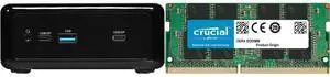 ASRock Industrial NUC 1200 BOX Series NUC BOX-1220P Black Fanned BOX Crucial 8GB 260-Pin DDR4 SO-DIMM DDR4 3200 (PC4 25600) Laptop Memory Model CT8G4SFRA32A