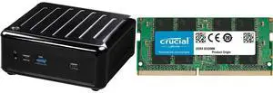 ASRock NUC NUC BOX-1340P/D4  Barebone Systems - Mini-PC (with Intel® 13th Gen (Raptor Lake-P) Core™ Processors i5-1340P CPU, 2 x Intel 2.5 Gigabit LAN,Supports Quad display,TPM 2.0 onboard IC) Crucial 8GB 260-Pin DDR4 SO-DIMM DDR4 3200 (PC4