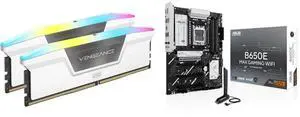 CORSAIR Vengeance RGB 32GB (2 x 16GB) 288-Pin PC RAM DDR5 6400 (PC5 51200) Desktop Memory Model CMH32GX5M2N6400C36W ASUS B650E MAX GAMING WIFI AMD B650 ATX motherboard, DDR5, PCIe 5.0 Ready, 3x M.2 slots, Wi-Fi 6E, Realtek 2.5Gb Ethernet, D CORSAIR Vengeance RGB 32GB (2 x 16GB) 288-Pin PC RAM DDR5 6400 (PC5 51200) Desktop Memory Model CMH32GX5M2N6400C36W ASUS B650E MAX GAMING WIFI AMD B650 ATX motherboard, DDR5, PCIe 5.0 Ready, 3x M.2 slots, Wi-Fi 6E, Realtek 2.5Gb Ethernet, D