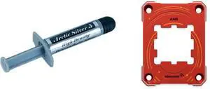 Arctic Silver 5 High-Density Polysynthetic Silver Thermal Compound AS5-3.5G and AAAwave AM5 CPU Contact Sealing Frame, Anti-Bending Contact Frame & Fixing Frame, CPU Guard Protects AM5 Socket Components - Red Arctic Silver 5 High-Density Polysynthetic Silver Thermal Compound AS5-3.5G and AAAwave AM5 CPU Contact Sealing Frame, Anti-Bending Contact Frame & Fixing Frame, CPU Guard Protects AM5 Socket Components - Red