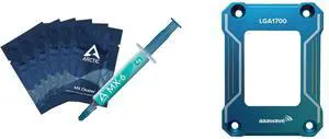 Arctic MX-6 ULTIMATE Performance Thermal Paste with 6x MX Cleaner and AAAwave LGA1700 CPU Contact Frame, Anti-Bending Fixing Bracket for Intel 12th/13th/14th Gen, Even Pressure CPU Guard, Aluminum Alloy Blue Contact Frame with Screwdriver (Blue) Arctic MX-6 ULTIMATE Performance Thermal Paste with 6x MX Cleaner and AAAwave LGA1700 CPU Contact Frame, Anti-Bending Fixing Bracket for Intel 12th/13th/14th Gen, Even Pressure CPU Guard, Aluminum Alloy Blue Contact Frame with Screwdriver (Blue)