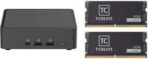 Asus NUC 15 Pro RNUC15CRKI30000U Black Barebone System Team T-CREATE CLASSIC 64GB (2 x 32GB) 262-Pin DDR5 SO-DIMM DDR5 5600 (PC5 44800) Laptop Memory Model CTCCD564G5600HC46ADC-S01 Asus NUC 15 Pro RNUC15CRKI30000U Black Barebone System Team T-CREATE CLASSIC 64GB (2 x 32GB) 262-Pin DDR5 SO-DIMM DDR5 5600 (PC5 44800) Laptop Memory Model CTCCD564G5600HC46ADC-S01