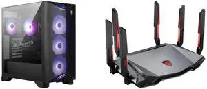 MSI Gaming Desktop PC Aegis Z2 C8NVP-1656US AMD Ryzen 7 8700F 32GB DDR5 1TB NVMe SSD GeForce RTX 5070 Windows 11 Home MSI RadiX AXE6600 WiFi 6E Tri-Band Gaming Router support 2.5GHz/5GHz/6GHz, AI QoS support MSI Gaming Desktop PC Aegis Z2 C8NVP-1656US AMD Ryzen 7 8700F 32GB DDR5 1TB NVMe SSD GeForce RTX 5070 Windows 11 Home MSI RadiX AXE6600 WiFi 6E Tri-Band Gaming Router support 2.5GHz/5GHz/6GHz, AI QoS support