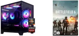 YLZKIX Gaming PC,AMD Ryzen 5 5600 3.5GHz(up to 4.4GHz), Radeon RX 6600/LE 8GB Desktop Computer, 1TB NVMe SSD, 16GB DDR4 3200MHz, ,550W PSU,USB WIFI6&Bluetooth Windows 11 Home & AI Powered Gamer PC Battlefield 6 for PC [EA Origin Digital Cod YLZKIX Gaming PC,AMD Ryzen 5 5600 3.5GHz(up to 4.4GHz), Radeon RX 6600/LE 8GB Desktop Computer, 1TB NVMe SSD, 16GB DDR4 3200MHz, ,550W PSU,USB WIFI6&Bluetooth Windows 11 Home & AI Powered Gamer PC Battlefield 6 for PC [EA Origin Digital Cod