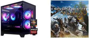 YLZKIX Gaming PC,AMD Ryzen 5 5600 3.5GHz(up to 4.4GHz), Radeon RX 6600/LE 8GB Desktop Computer, 1TB NVMe SSD, 16GB DDR4 3200MHz, ,550W PSU,USB WIFI6&Bluetooth Windows 11 Home & AI Powered Gamer PC Monster Hunter Wilds - PC [Steam Online Gam YLZKIX Gaming PC,AMD Ryzen 5 5600 3.5GHz(up to 4.4GHz), Radeon RX 6600/LE 8GB Desktop Computer, 1TB NVMe SSD, 16GB DDR4 3200MHz, ,550W PSU,USB WIFI6&Bluetooth Windows 11 Home & AI Powered Gamer PC Monster Hunter Wilds - PC [Steam Online Gam