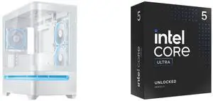 ASUS Prime AP202 ARGB White mATX case with fully tempered curved glass, supports graphics cards up to 420mm long, 360mm long radiators, easy-detach rail, patented slot vent, built-in three ARGB fans Intel Core Ultra 5 245K, Arrow Lake 14-Co ASUS Prime AP202 ARGB White mATX case with fully tempered curved glass, supports graphics cards up to 420mm long, 360mm long radiators, easy-detach rail, patented slot vent, built-in three ARGB fans Intel Core Ultra 5 245K, Arrow Lake 14-Co