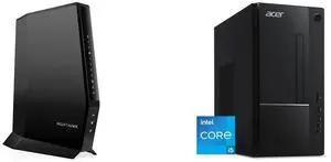 Netgear Nighthawk DOCSIS 3.1 AX2700 Two-in-One Cable Modem + WiFi Router, 2.7Gbps, CAX30S-100NAS, 90-Day of Netgear Armor Included Acer Aspire Desktop Computer Intel Core i5-14400, Intel UHD Graphics 730, 8GB DDR5, 512 GB PCIe SSD, Windows Netgear Nighthawk DOCSIS 3.1 AX2700 Two-in-One Cable Modem + WiFi Router, 2.7Gbps, CAX30S-100NAS, 90-Day of Netgear Armor Included Acer Aspire Desktop Computer Intel Core i5-14400, Intel UHD Graphics 730, 8GB DDR5, 512 GB PCIe SSD, Windows