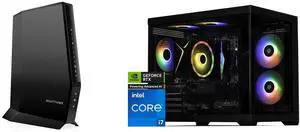Netgear Nighthawk DOCSIS 3.1 AX2700 Two-in-One Cable Modem + WiFi Router, 2.7Gbps, CAX30S-100NAS, 90-Day of Netgear Armor Included STORMCRAFT Gaming PC SIRIUS Intel Core i7-14700F NVIDIA GeForce RTX 5060 Ti 16GB – AI Powered 32GB 6000MHz RG Netgear Nighthawk DOCSIS 3.1 AX2700 Two-in-One Cable Modem + WiFi Router, 2.7Gbps, CAX30S-100NAS, 90-Day of Netgear Armor Included STORMCRAFT Gaming PC SIRIUS Intel Core i7-14700F NVIDIA GeForce RTX 5060 Ti 16GB – AI Powered 32GB 6000MHz RG