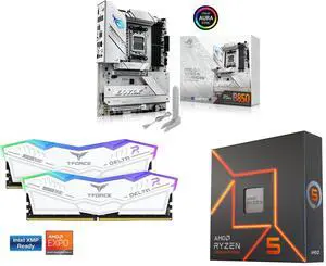 Motherboard Memory CPU Combo - ASUS ROG STRIX B850-A GAMING WIFI R2 Bundle with Team Group FF4D516G6000HC38ADC01 and AMD Ryzen 5 7600X Motherboard Memory CPU Combo - ASUS ROG STRIX B850-A GAMING WIFI R2 Bundle with Team Group FF4D516G6000HC38ADC01 and AMD Ryzen 5 7600X