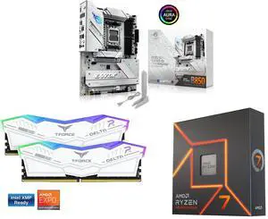 Motherboard Memory CPU Combo - ASUS ROG STRIX B850-A GAMING WIFI R2 Bundle with Team Group FF4D516G6000HC38ADC01 and AMD Ryzen 7 7700X Motherboard Memory CPU Combo - ASUS ROG STRIX B850-A GAMING WIFI R2 Bundle with Team Group FF4D516G6000HC38ADC01 and AMD Ryzen 7 7700X