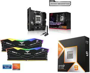 Motherboard Memory CPU Combo - ASUS ROG STRIX B650E-I GAMING WIFI Bundle with Team Group FF3D516G6000HC38ADC01 and AMD Ryzen 9 9950X3D Motherboard Memory CPU Combo - ASUS ROG STRIX B650E-I GAMING WIFI Bundle with Team Group FF3D516G6000HC38ADC01 and AMD Ryzen 9 9950X3D