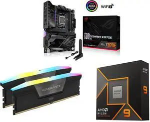 Motherboard Memory CPU Combo - ASUS ROG CROSSHAIR X870E APEX Bundle with Corsair CMH32GX5M2N6400C36 and AMD Ryzen 9 9900X Motherboard Memory CPU Combo - ASUS ROG CROSSHAIR X870E APEX Bundle with Corsair CMH32GX5M2N6400C36 and AMD Ryzen 9 9900X
