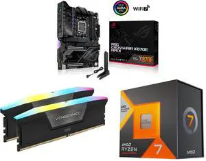 Motherboard Memory CPU Combo - ASUS ROG CROSSHAIR X870E APEX Bundle with Corsair CMH32GX5M2N6400C36 and AMD Ryzen 7 7800X3D Motherboard Memory CPU Combo - ASUS ROG CROSSHAIR X870E APEX Bundle with Corsair CMH32GX5M2N6400C36 and AMD Ryzen 7 7800X3D