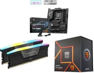 Motherboard Memory CPU Combo - MSI X870 GAMING PLUS WIFI Bundle with Corsair CMH32GX5M2N6400C36 and AMD Ryzen 9 7900X Motherboard Memory CPU Combo - MSI X870 GAMING PLUS WIFI Bundle with Corsair CMH32GX5M2N6400C36 and AMD Ryzen 9 7900X