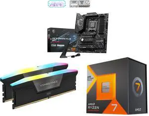 Motherboard Memory CPU Combo - MSI X870 GAMING PLUS WIFI Bundle with Corsair CMH32GX5M2N6400C36 and AMD Ryzen 7 7800X3D Motherboard Memory CPU Combo - MSI X870 GAMING PLUS WIFI Bundle with Corsair CMH32GX5M2N6400C36 and AMD Ryzen 7 7800X3D