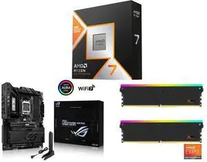 CPU Motherboard Memory Combo - AMD 100-100001973WOF Bundle with ASUS ROG CROSSHAIR X870E DARK HERO and V-color TMXSAL1664832KWK CPU Motherboard Memory Combo - AMD 100-100001973WOF Bundle with ASUS ROG CROSSHAIR X870E DARK HERO and V-color TMXSAL1664832KWK
