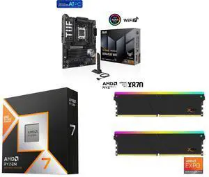 Motherboard CPU Memory Combo - ASUS TUF GAMING X870-PLUS WIFI Bundle with AMD Ryzen 7 9800X3D and V-color TMXSAL1664832KWK Motherboard CPU Memory Combo - ASUS TUF GAMING X870-PLUS WIFI Bundle with AMD Ryzen 7 9800X3D and V-color TMXSAL1664832KWK