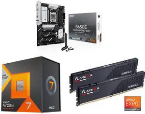 ASUS B650E MAX GAMING WIFI AMD B650 ATX motherboard, DDR5, PCIe 5.0 Ready, 3x M.2 slots, Wi-Fi 6E, Realtek 2.5Gb Ethernet, DisplayPort, HDMI, USB 10Gbps Type-A & Type-C, BIOS FlashBack, Aura Sync AMD Ryzen 7 7800X3D - Ryzen 7 7000 Series Ze ASUS B650E MAX GAMING WIFI AMD B650 ATX motherboard, DDR5, PCIe 5.0 Ready, 3x M.2 slots, Wi-Fi 6E, Realtek 2.5Gb Ethernet, DisplayPort, HDMI, USB 10Gbps Type-A & Type-C, BIOS FlashBack, Aura Sync AMD Ryzen 7 7800X3D - Ryzen 7 7000 Series Ze