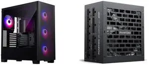 Phanteks XT Pro Ultra, Mid-Tower Gaming Chassis, 4x M25-140 Fans Included, High Airflow Performance Mesh, Tempered Glass Window, USB-C 3.2 Gen2, Black Phanteks AMP GH 850W Gold Power Supply, ATX 3.1 and PCIe 5.1 Platform, Fully Modular Indi Phanteks XT Pro Ultra, Mid-Tower Gaming Chassis, 4x M25-140 Fans Included, High Airflow Performance Mesh, Tempered Glass Window, USB-C 3.2 Gen2, Black Phanteks AMP GH 850W Gold Power Supply, ATX 3.1 and PCIe 5.1 Platform, Fully Modular Indi