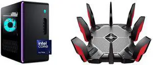 Alienware - Aurora Gaming Desktop - Intel Core Ultra 7 265F 2025 - 32GB Memory - NVIDIA GeForce RTX 5060 Ti 8GB - 1TB Storage - Black TP-Link Archer AX11000 - Wireless router - 8-port switch - GigE, 2.5 GigE, 802.11ax - 802.11a/b/g/n/ac/ax Alienware - Aurora Gaming Desktop - Intel Core Ultra 7 265F 2025 - 32GB Memory - NVIDIA GeForce RTX 5060 Ti 8GB - 1TB Storage - Black TP-Link Archer AX11000 - Wireless router - 8-port switch - GigE, 2.5 GigE, 802.11ax - 802.11a/b/g/n/ac/ax