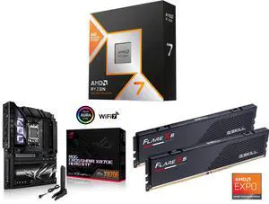 AMD Ryzen 7 9800X3D - Ryzen 7 9000 Series Zen 5 8-Core 5.2 GHz - Socket AM5 120W - AMD Radeon Graphics Desktop Processor - 100-100001084WOF ASUS ROG CROSSHAIR X870E HERO BTF AMD X870E ATX Board with Hidden-connector Design and High-power GP AMD Ryzen 7 9800X3D - Ryzen 7 9000 Series Zen 5 8-Core 5.2 GHz - Socket AM5 120W - AMD Radeon Graphics Desktop Processor - 100-100001084WOF ASUS ROG CROSSHAIR X870E HERO BTF AMD X870E ATX Board with Hidden-connector Design and High-power GP