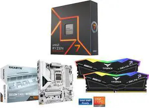 CPU Motherboard Memory Combo - AMD Ryzen 7 7700X Bundle with GIGABYTE B850M EAGLE WF6E ICE and Team Group FF3D516G6000HC38ADC01 CPU Motherboard Memory Combo - AMD Ryzen 7 7700X Bundle with GIGABYTE B850M EAGLE WF6E ICE and Team Group FF3D516G6000HC38ADC01