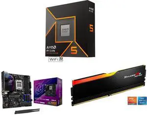 CPU Motherboard Memory Combo - AMD Ryzen 5 9600X Bundle with ASRock B850M Riptide WiFi and G.SKILL F5-6000J3636F16GX1-RM5NRK CPU Motherboard Memory Combo - AMD Ryzen 5 9600X Bundle with ASRock B850M Riptide WiFi and G.SKILL F5-6000J3636F16GX1-RM5NRK