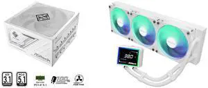 ASRock SL-1000GW Gold 1000W Full Modular Power Supply ASRock AIO Challenger White 360 Digital 27mm radiator, 3" Digital Display w/ ARGB, ARGB Hub-lighting fan, white version ASRock SL-1000GW Gold 1000W Full Modular Power Supply ASRock AIO Challenger White 360 Digital 27mm radiator, 3" Digital Display w/ ARGB, ARGB Hub-lighting fan, white version